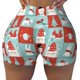 thumbnail image 2 of Balery Warm Christmas Memories Pantalones cortos de entrenamiento estampados para mujer, sin costuras, ajustados, para gimnasio, yoga, correr, deportes, ejercicio activo, fitness.-X-Large, 2 of 8