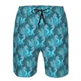 thumbnail image 3 of Disketp Men's Swim Trunks Hawaiian Breathable Surf Beach Swimsuits Mesh Lining Beach Shorts with Pockets-Seahorse, 3 of 7