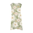 thumbnail image 5 of BYHONG Robes d'Été Décontractées pour Filles Mode Mignonne Printemps et Été Imprimé Col Rond Sans Manches Robe Décontractée (1) Vert 8-9 Robes de Soleil pour Filles, 5 of 5
