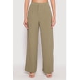 thumbnail image 3 of Womens Airy Crepe Knit Wide Leg Dress Pants, 3 of 5