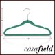 thumbnail image 5 of Perchas para niños Casafield de terciopelo, tamaño 14, color verde azulado, paquete de 50, 5 of 7