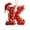 letter K, variant on Yeciiwht Christmas 26 Letters Ornaments – Santa Hat Alphabet Xmas Tree Hanging Decorations, Holiday Party & Home Gift