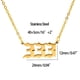 thumbnail image 4 of Sonducket Number Pendant Charm Necklace Golden Women Christmas Gift Long Women Friend Stainless Chain Choker Ladies Steel Chains Neck Ropa, zapatos y accesorios Miscelánea No.1 Sonducket AP007130-01, 4 of 6