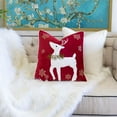 thumbnail image 5 of Evy Velvet  20" Traditional Red Christmas Square Decorative Throw Pillow, 5 of 5