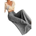 thumbnail image 4 of Liacowi Women Casual Flower Printed Wide Leg Baggy Pants Trendy High Waist Straight Trousers Summer Beach Party Vacation Flowy Maxi Trouser, 4 of 6