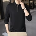 thumbnail image 6 of WAYUTE Mens Polo Shirts Long Sleeve Classic Solid Color Collared Button Down Top for Work Business Trendy Versatile Casual Summer, 6 of 7