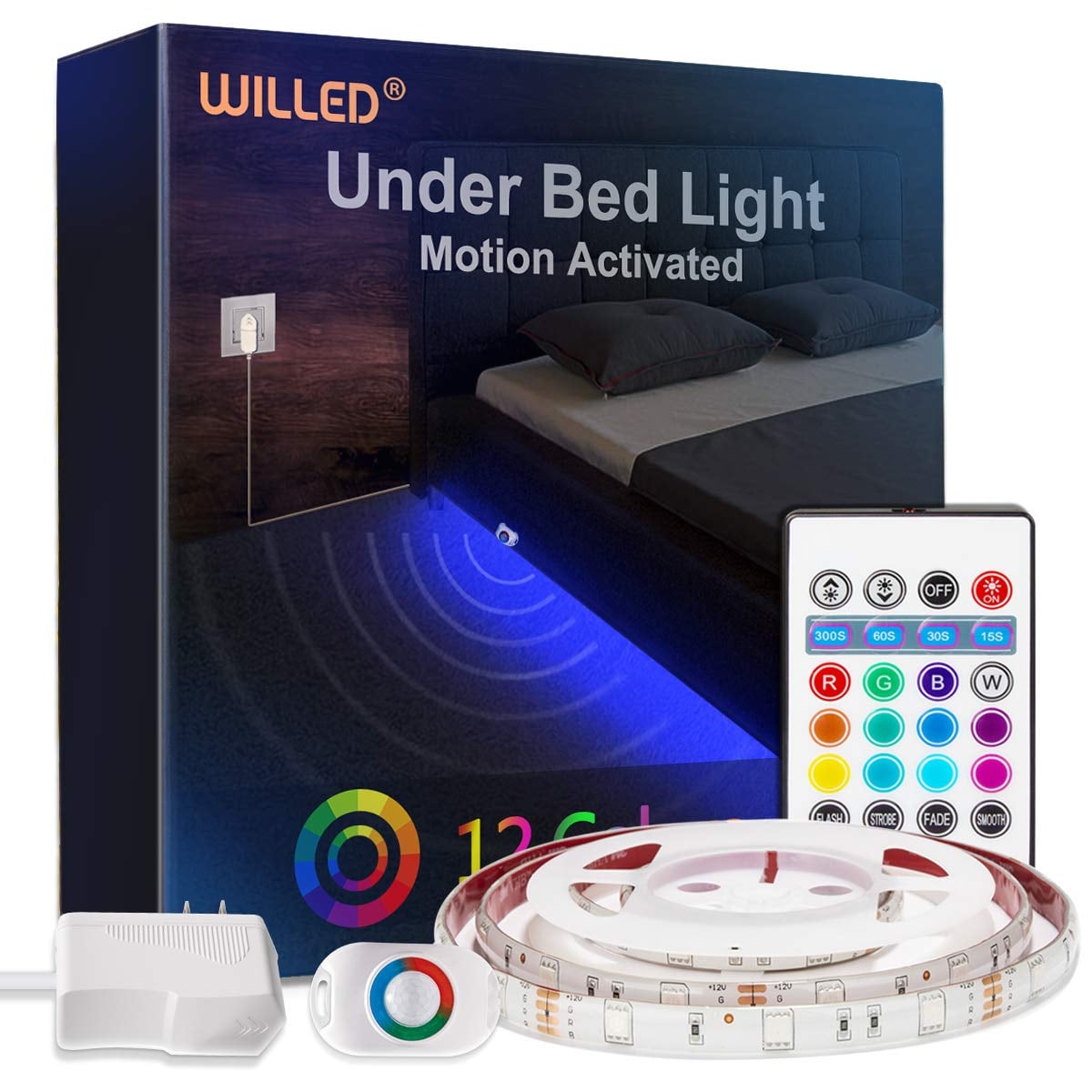 LED Digital Bed-Lighting Sensor Strips, Motion Activated LED Strip