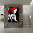 thumbnail image 5 of Mural de mujer con labios rojos sexys, impresión de moda, póster de mujer, lienzo, arte de belleza, cuadro de pared, pintura, decoración moderna del hogar, sin marco, 5 of 5