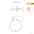 thumbnail image 5 of Angara Japanese Akoya Cultured Pearl and Diamond Bar Ring in 14K White Gold for Women | June Birthstone Jewelry for Her, 5 of 8