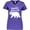 Purple, variant on Auntie Bear in White Women's V-Neck T-Shirt