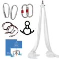 thumbnail image 1 of Aum Active Aerial Silks Kit de iniciación – Durable 9 yardas de hamaca aérea de yoga con hardware y guía – Columpio aéreo para yoga volador acrobático y todos los niveles (punto de montaje aéreo de ha, 1 of 1