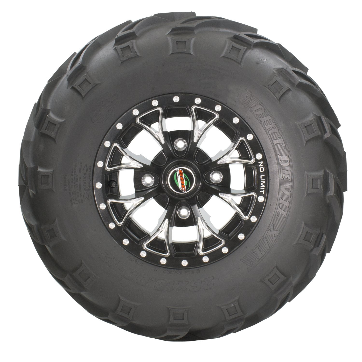 GBC Powersports Dirt Devil - 25X10.00-11 ATV/UTV 6-Ply Rated