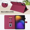thumbnail image 4 of for Xiaomi Pad 7/7 Pro 2024/Xiaomi Pad 8/8 Pro 2025 11.2 inch Case, Rhombus Pattern Multiple Viewing Angles Stand Slim Folio Cover (Red), 4 of 6