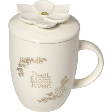 Verde Glaze Ceramic - Precious Moments Best Mom Ever Glazed Ceramic 16oz Coffee Mug With Lid 173401