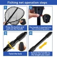 thumbnail image 6 of Telescoping Rubber Fishing Net with Handle 64"/46“ Long Silicone Large Fish Landing Net Kayak/Fishpond/Saltwater Extendable Fishing Gear Accessories, 6 of 7