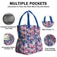 thumbnail image 3 of Pioneer Flower Drawstring Lunch Bag Women - Drawstring Lunch Bag Insulated for Work Office - Stain-Resistant Large Lunchbags for Women with Multi-Pockets, 3 of 6