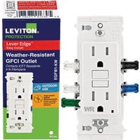 Leviton Lever Edge GFCI Outlet - Pack of 2