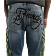 thumbnail image 2 of Ed Hardy Eagle Snake Slim Straight Denim Jeans - MEHD8301-8 (Y2K Med Blue, 32), 2 of 4