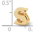 thumbnail image 2 of Beautiful Sterling Silver Gold-plated Reflections Letter S Bead, 2 of 2