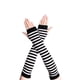 thumbnail image 2 of Advancent 1 par de guantes sin dedos para niña, guantes de punto cómodos de estilo Simple, cubiertas de brazo para niñas, cubierta de mano para al Suministros térmicos Blanco negro Advancent HA059148-08, 2 of 6