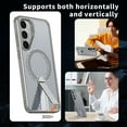 thumbnail image 7 of Magnetic Case for Samsung Galaxy S25 FE Upgraded Stand Cover, Heat Dissipation Design, Magnetic Support Wireless Charging, Military Grade Drop Protection for Samsung Galaxy S25 FE Case, Gray, 7 of 7