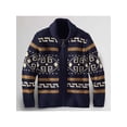 thumbnail image 6 of Fall Winter Men Zipper Sweaters Polyester Knitted Cardigan With Geometric Print Long Sleeve Jumpers Streetwear, 6 of 9