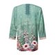 thumbnail image 5 of ICHUANYI Liquidación Moda Mujer Verano V-Cuello Manga 3/4 Encaje Estampado Casual Camiseta Blusa ICHUANYI WER202308254536, 5 of 5