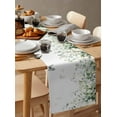 thumbnail image 6 of Eucalyptus Leaves Table Runner 108 Inches, Spring Botanical Branches Butterfly Bed Runner Dresser Scarves Tabletop for Indoor Outdoor Parties/Ceremony/Banquet, 13"x 108", 6 of 8