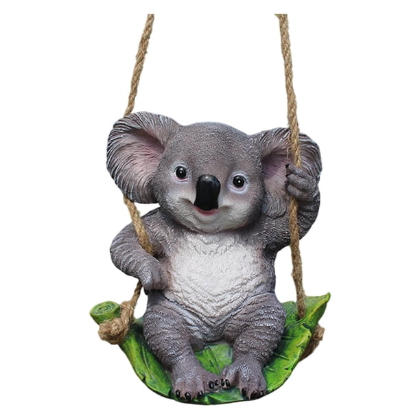 Colección de artesanías decorativas colgantes con forma de animales de jardín, regalo decorativo de resina para jardín. Estilo E Koala
