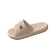 thumbnail image 3 of Men's Slippers Slip-on Flat Heel Non-Slip Shower Shoes Mens Comfortable Soft Thickened Soled Indoor Outdoor Walking Sandals, 3 of 7