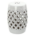 thumbnail image 3 of Outsunny 13" x 18" Outdoor Ceramic Garden Stool, White, 3 of 10