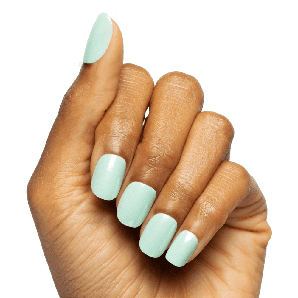 Olive & June + Bubble Instant Mani Extra Short Squoval Press-on Nails, Slam Dunk Chrome, 42 Pieces