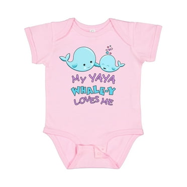 Inktastic My Yaya Whale-y Loves Me Boys or Girls Baby Bodysuit