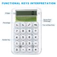 thumbnail image 3 of Uxcell Desktop Calculator, 2 Pack 8 Digit Mini Pocket Portable Desk Calculator Standard Function Style 1, White, 3 of 5