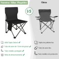 thumbnail image 3 of Sillas de Camping Plegables, Silla Plegable Portatil Ideales para Pescar, Acampar y la Playa, Juego de 2 (Blanco), 3 of 4