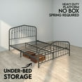 thumbnail image 4 of AMBEE21 Golden Gate Beds Washington Full Size Silver Iron Bed Frame with Headboard Footboard Wrought Iron Heavy Duty Metal Platform Foundation Farmhouse Victorian Style 800 lbs Capacity CastleBeds, 4 of 5