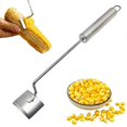 thumbnail image 1 of Stainless Steel Corn Cob Peeler, Long Handle Corn Stripping Tool, Quick & Easy Kernel Stripper, Kitchen Gadget, 1 of 5