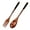 Black, variant on Natural Wooden Spoon And Fork Set For Soup Salad Pastas Ergonomic Long Handle Japanese Design Kitchen Utensils User friendly