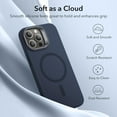 thumbnail image 4 of ESR for iPhone 15 Pro Max Case Cloud Silicone MagSafe with Stash Stand (HaloLock), Military-Grade Protection, Blue, 4 of 8