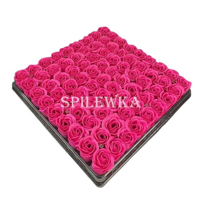 27/81 Uds 3,5x4cm jabón flor Artificial sin Base de flores 3 cabezas de rosas de capas para el hogar boda Día de la madre decoración de caja de regalo DIY