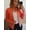Orange, variant on Women's Long Sleeve Cropped Cardigan Sweater Elegant Shrugs for Women Blue XXL