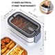 thumbnail image 3 of Bento Box, Lunch Box with Spoons and Chopsticks, Divider, Microwave Safe, Gray, 3 of 5