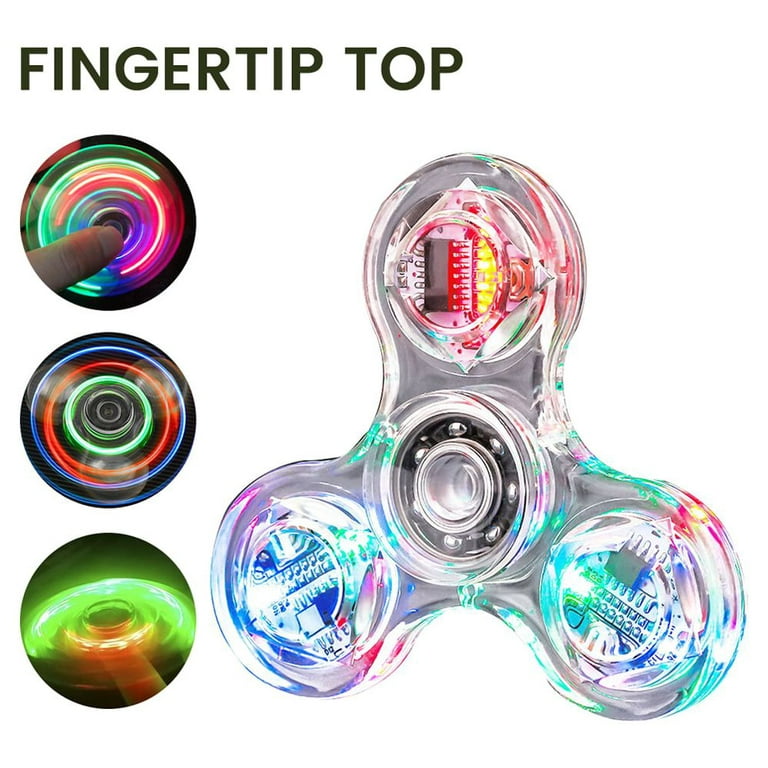 Crystal Luminous LED Fidget Spinner Decompression Luminescent Gyroscope Fun  Relieve Anxiety Toys Adult And Child Birthday Gifts - AliExpress