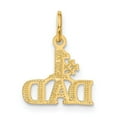 thumbnail image 4 of 14k Yellow Gold Flat Back Polished Finish Script #1 DAD Pendant, 4 of 5