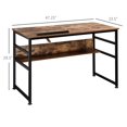thumbnail image 2 of Adjustable Drafting & Art Desk - Rustic Brown Writing Workstation with Tiltable Tabletop & Storage Shelf - Ideal for Home Office, Study & Crafting, 2 of 7