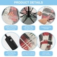 thumbnail image 4 of 21" Inch Auto Open Close Folding Umbrella Windproof Waterproof Full Print 8-Rib Compact Travel Umbrella for Rainy Days Christmas Plaid Patterns, 4 of 8