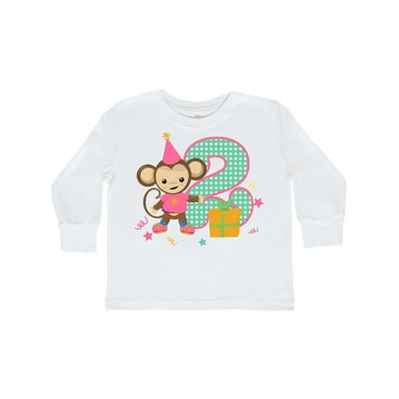 

Inktastic Im 2 Years Old With Monkey Pink Gift Toddler Boy or Toddler Girl Long Sleeve T-Shirt