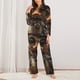thumbnail image 2 of Fotbe Vintage Gentleman Duck Conjunto de Pijama de Manga Larga para Mujer con Estampado, Ropa de Dormir de 2 Piezas, Conjunto de Casa Suave y Cómodo con Bolsillos-Small, 2 of 7