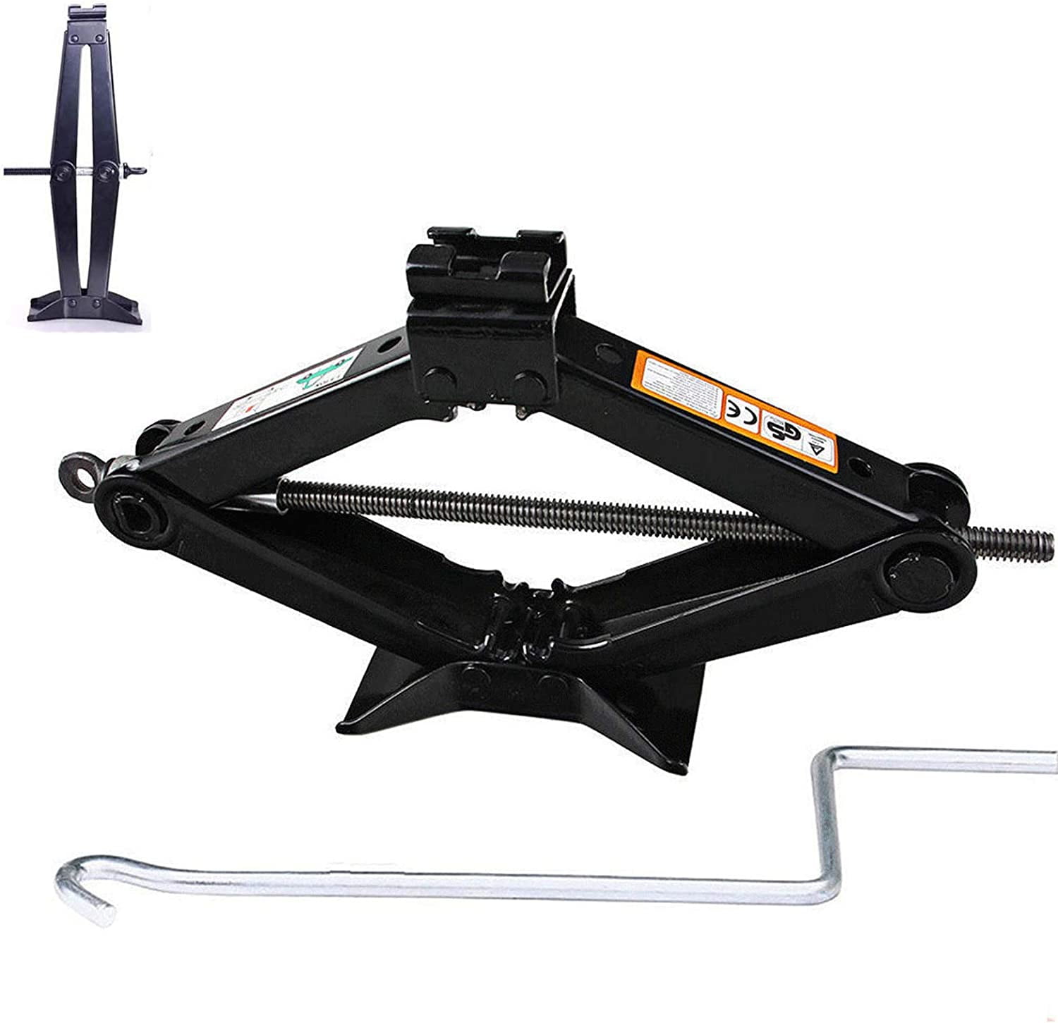 Dayplus 2 Ton Wind Up Scissor Jack Lift For Auto Car Van handle Speed