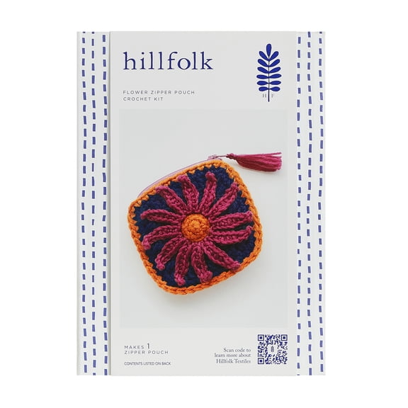 Hillfolk Crochet Coin Art Craft Kit in Vibrant Colors